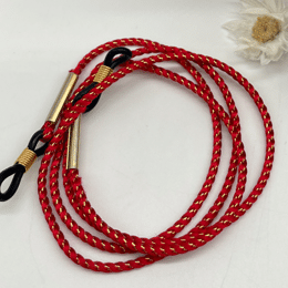 Cordon de lunettes rouge Eva-Luna