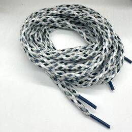 Lacets longs délicats - 140 cm - Couleurs : gris, bleu, blanc Nino