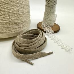 Lacets plats lin naturel de France - Longueurs : 90, 120, 150 , 180 centimètres - Florence
