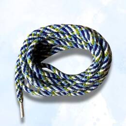 Lacets tressés - couleurs Blanc, Bleu, Bleu ciel, Vert clair - Longueurs : 140 cm, 160 cm, 210 cm - Nihal