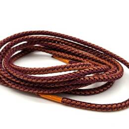 Lacets cuir orange et bordeaux en coton bio - Longueur 135 cm - Soren