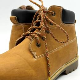 Lacet Timberland – couleurs rouille, marron foncé et jaune – Long de 140 cm - Rond - Opale