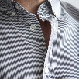 Chemise rayée bleue made in France