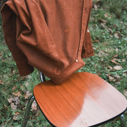 Chemise velours terra cotta made in France