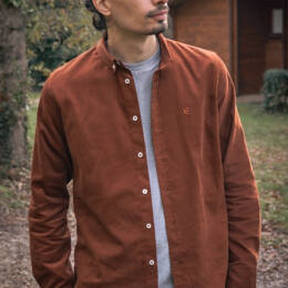 Chemise velours terra cotta made in France