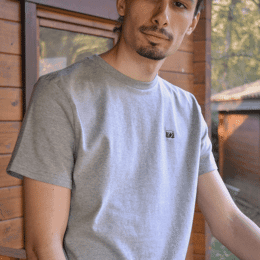 T-shirt gris chiné made in France