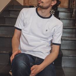 T-shirt bicolore bleu