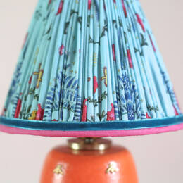 Abat-jour empire - Saint-Esprit - Fond bleu turquoise