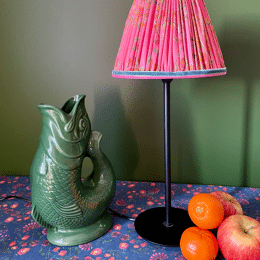 Abat-jour empire - Mimosa - Fond rose