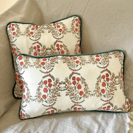 Housse de coussin mat - Mimosa - Fond sable