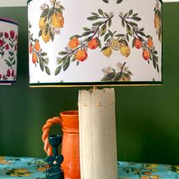 Pied de lampe céramique - Pétales d’abeilles  - Crème mat