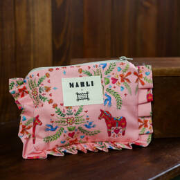 Trousse froufrou Sophia - Motif chevaux fond rose