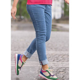 Jean femme en coton coupe droite