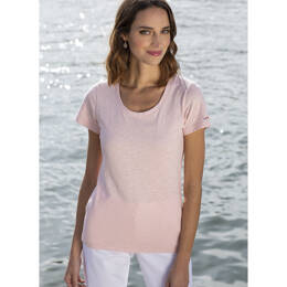 Tee-shirt uni en coton col rond