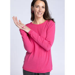 Pull laine maille chevron