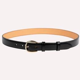 Ceinture Astrid - Cuir lisse noir