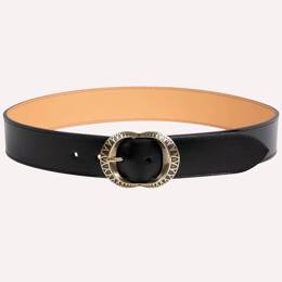 Ceinture Amanda - Cuir lisse noir