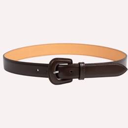 Ceinture Alba - Cuir lisse marron