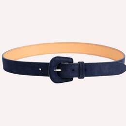 Ceinture Alba - Velours bleu nuit
