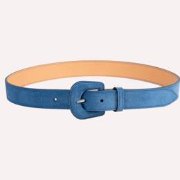 Ceinture Alba - Velours bleu clair