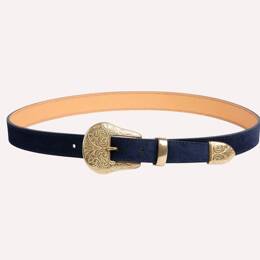 Ceinture Alison - Velours bleu nuit