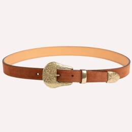 Ceinture Alison - Velours marron