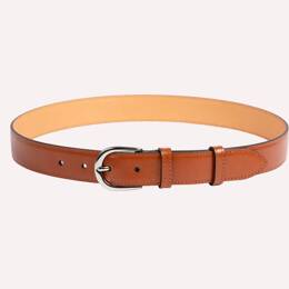 Ceinture Achille - Cuir lisse camel