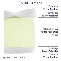Matelas Mousse haut de gamme demi corbeille 140x200