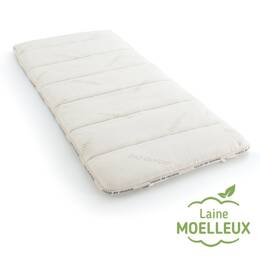 Le Sur Matelas Naturel 80x190 En Laine Et Coton Bio