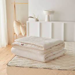 Couette naturelle 140x200 en laine - 4 saisons - Matelas No Stress