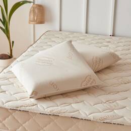 Oreiller Latex Et Coton Bio Carré - 60x60 Cm - Matelas No Stress