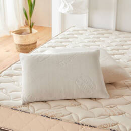 Oreiller douillet : bloc latex et viscose de bambou - Matelas No Stress