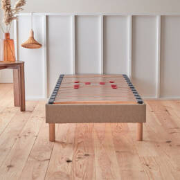 Sommier à lattes tissu déco - Matelas No Stress