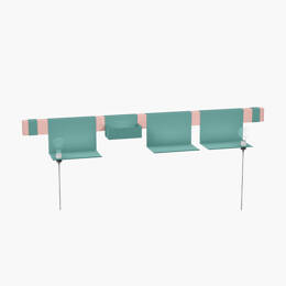 Chevet suspendu avec lampes - Bôme - La chambre 03