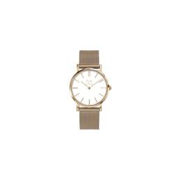 Montre Femme La Milanaise Dorée rose fond blanc