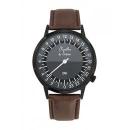 Montre Homme La 24 Heures bracelet cuir marron