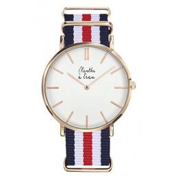 Montre bleu blanc rouge