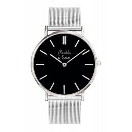 Montre Homme La Milanaise chromée fond noir