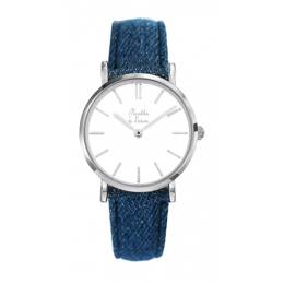 La montre Véritable bracelet cuir jeans