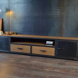 Meuble TV industriel bois et métal - STÉROPÈS III