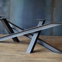 Pied de table central "Mikado" en acier IPN - ATLAS