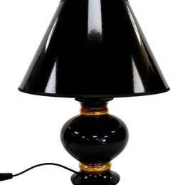 Lampe à poser céramique noir petit modèle
