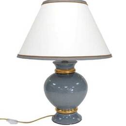 Lampe à poser céramique gris/bleuté petit modèle