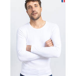 Tee-shirt manches longues en coton · Henri - Blanc