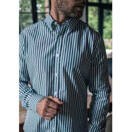 CHEMISE SAINT PAUL VERT RAYURES