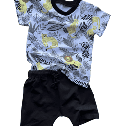 Short bébé noir en coton bio GOTS
