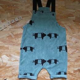 Salopette courte Cochons - Moomie