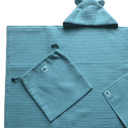 Cape de bain vert amande - Moomie