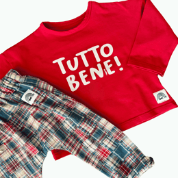 Pantalon bébé en gaze de coton à carreaux
