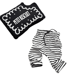 Pantalon rayé noir et blanc - Moomie